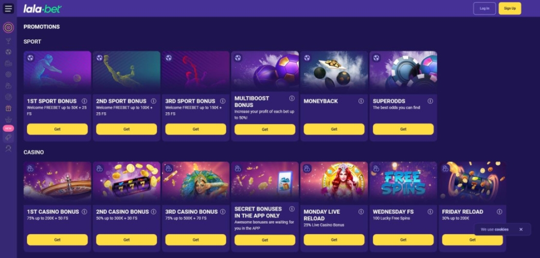 Lalabet welkomstbonus casino en sportbonussen met gratis spins en speeltegoed