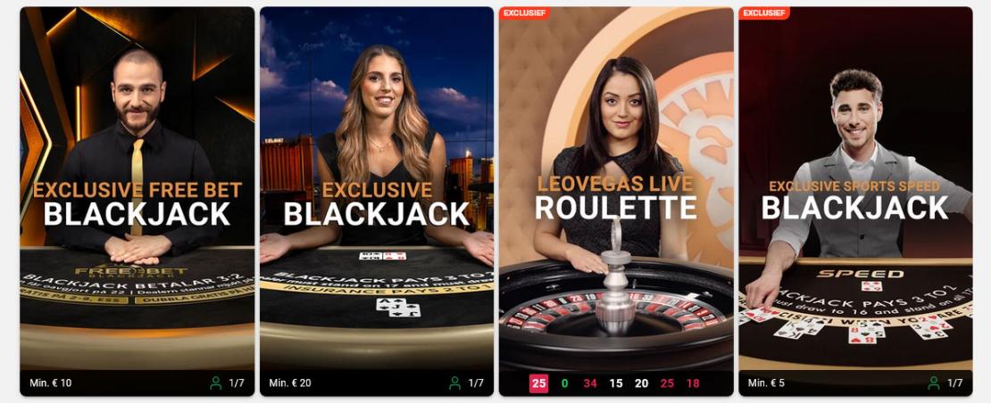 Leo Vegas live casino aanbod