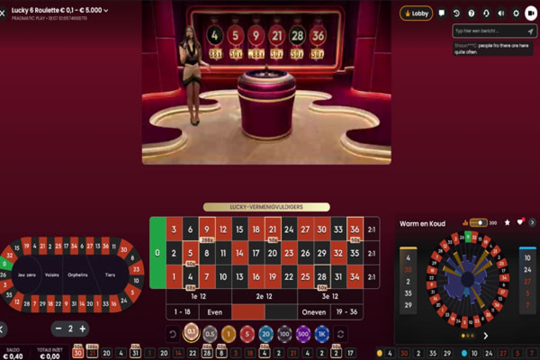 Lucky 6 Roulette spel Pragmatic Play