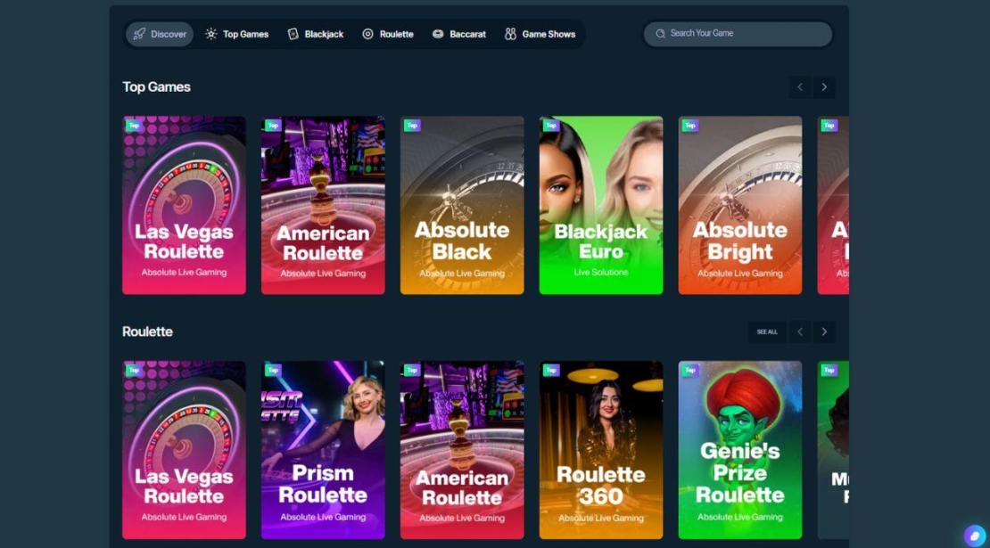 Live Casino van Lucky Max Casino