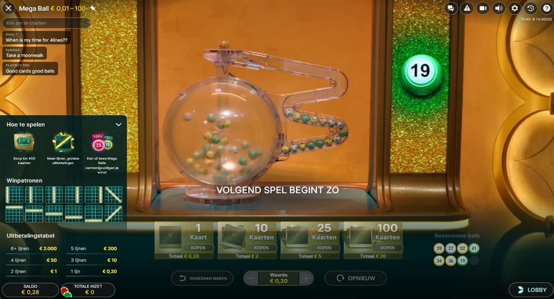 Specificaties van Mega Ball