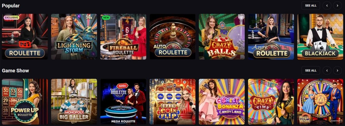 Live casino van N1 Casino