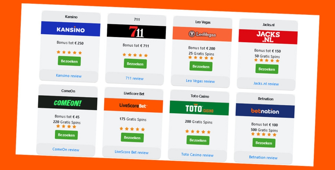 Nederlandse casino reviews op Top10casino.nl