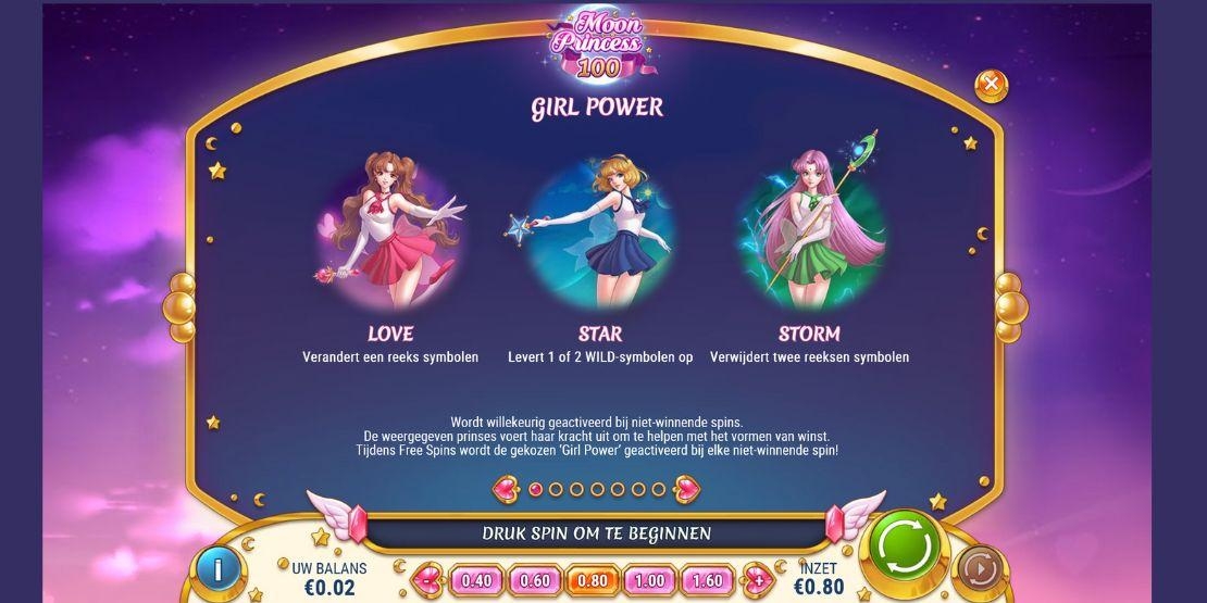Prinsessen bij Moon Princess 100