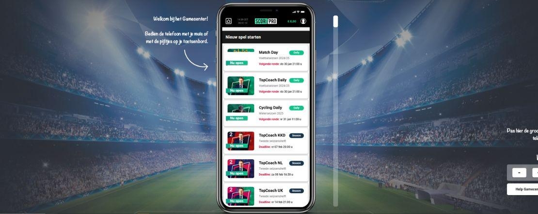 Spelaanbod bij Scori PRO Casino