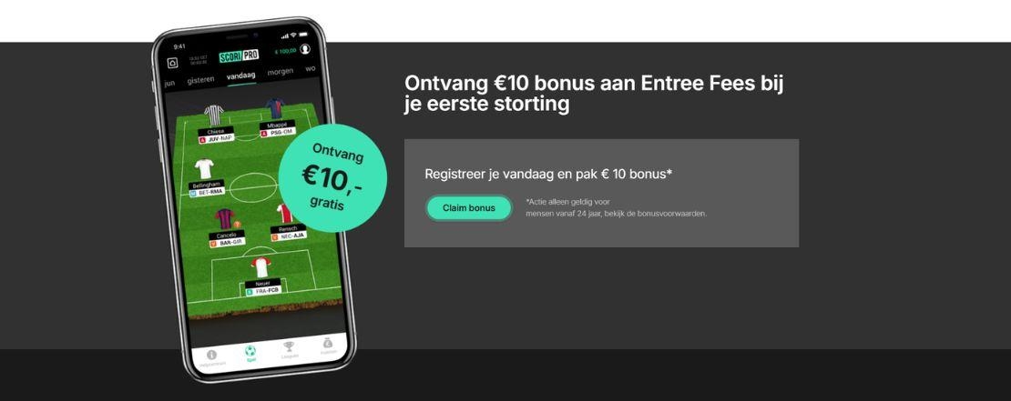 Welkomstbonus bij Scori Pro Casino