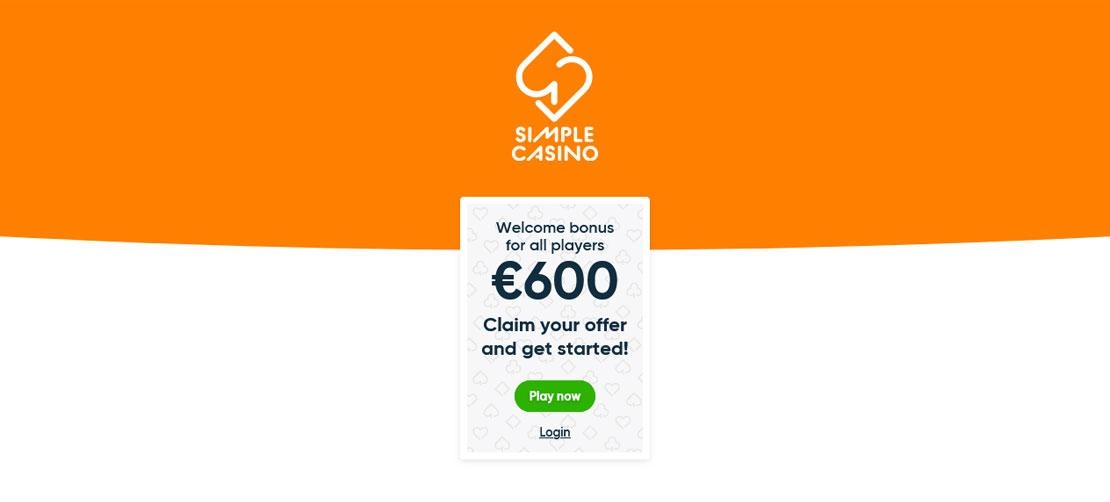 Welkomstbonus van Simple Casino