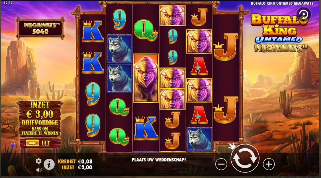 Speelscherm van het spel Buffalo Untamed Megaways
