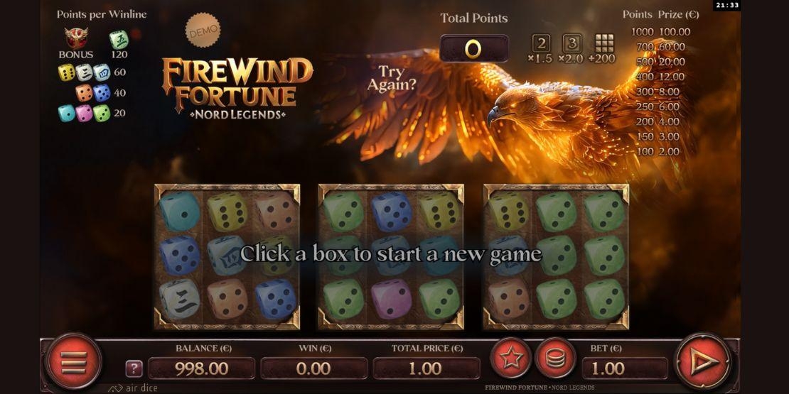 Speelveld Nord Legends firewind fortune