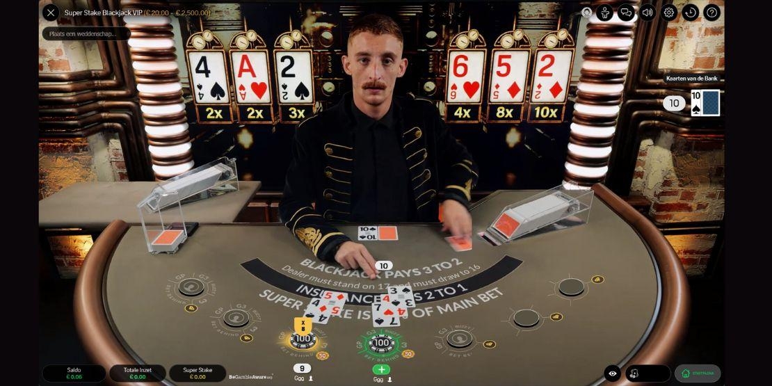 Speelveld Super Stake Blackjack