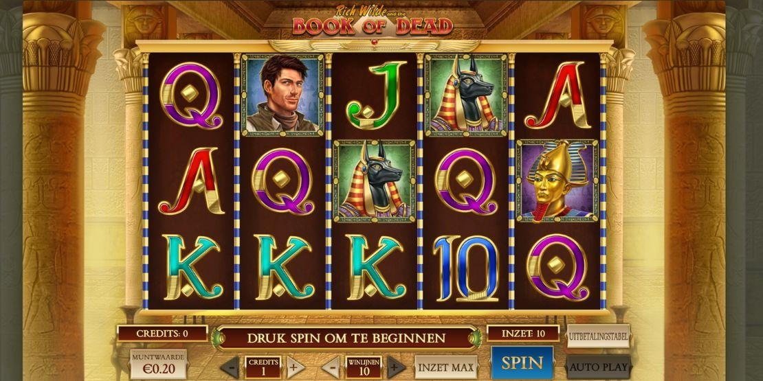 Speelveld van de slot Book of Dead