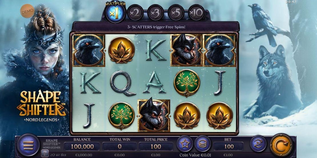 Speelveld van de slot Shape Shifter Nord Legends
