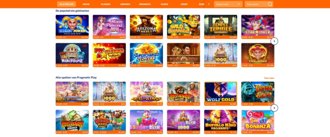 Betnation online casino spelaanbod overzicht