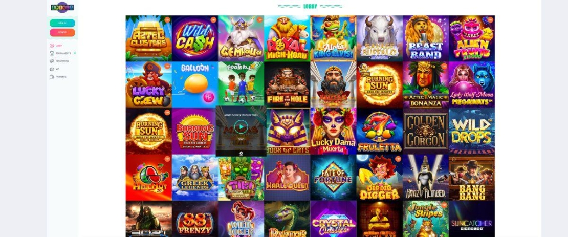 Spelaanbod van Spinia Casino