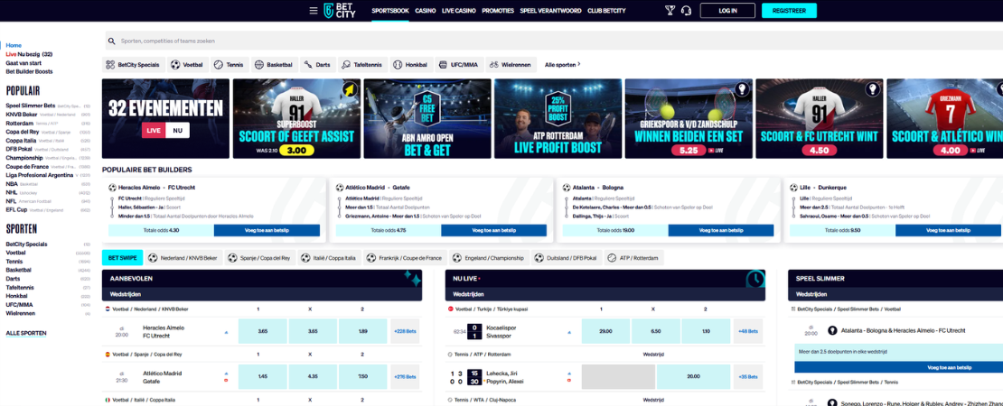 Sportsbook van Betcity Casino