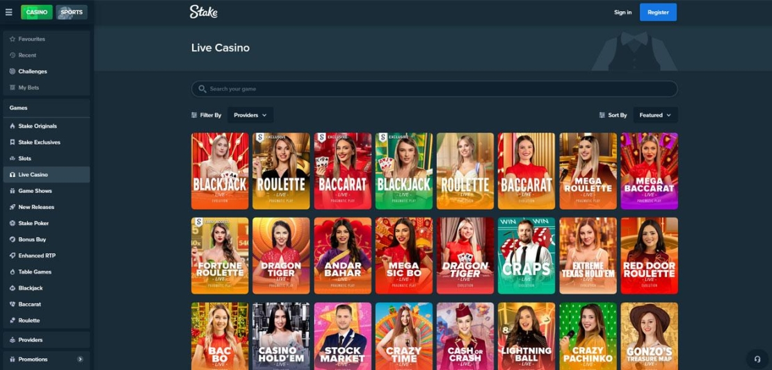 Stake Casino live casino