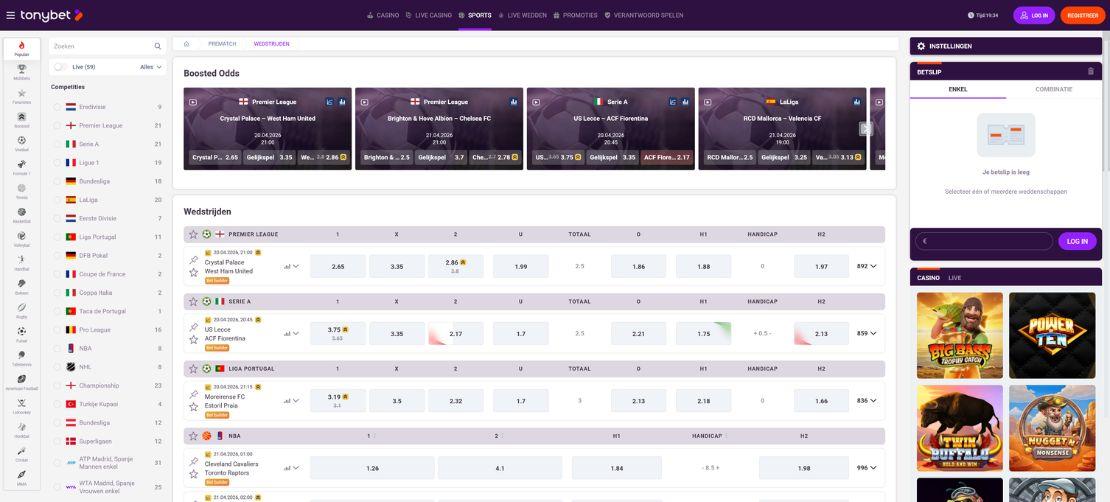 Tonybet sportsbook online