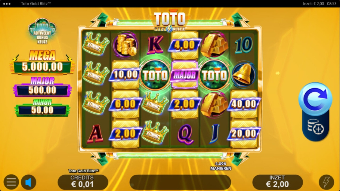 TOTO Gold Blitz gokkast screenshot