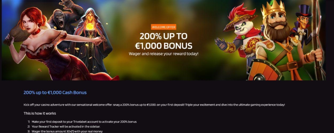 Trivelabet welkomstbonus