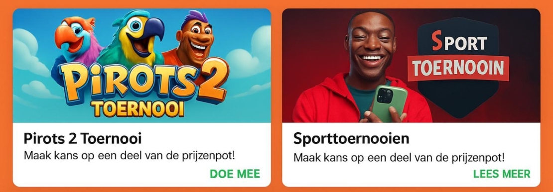 Voorbeeld van online casino bonus toernooien