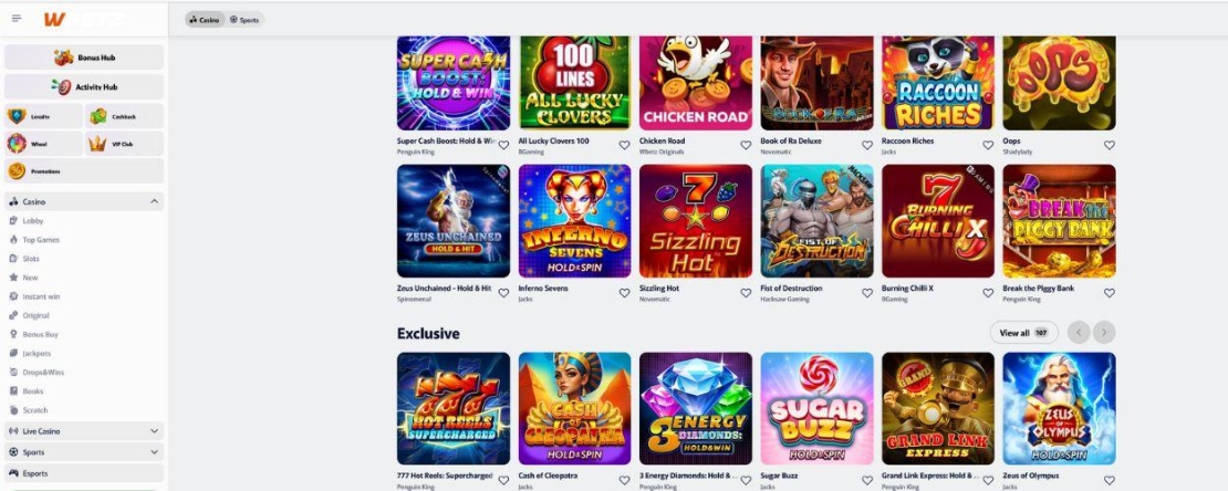 Wbetz spelaanbd online casino