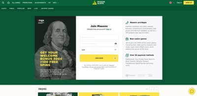 Mason Slots Homepage